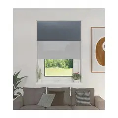 GENERICO - Cortina Roller Doble Blackout Sunscreen 160x200 GRIS