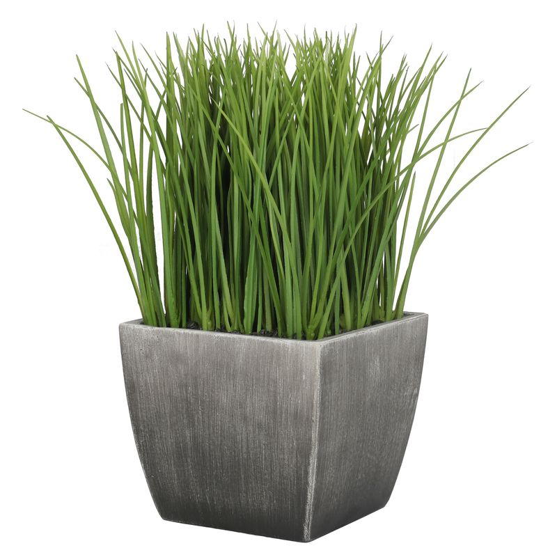 VADELL - Grass Verde de 30 cm con macetero Vadell Home