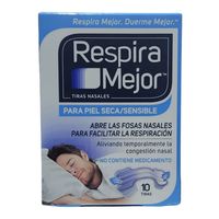 Respira Mejor Parche nasal Piel Sensible 10 Unidades.