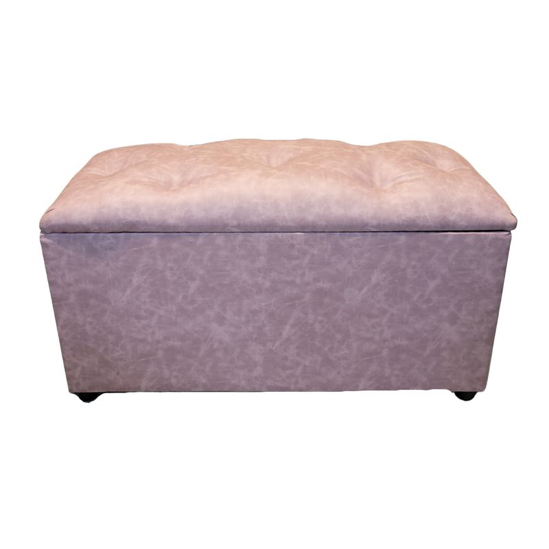 GENERICO - Baul Botone XL Palo Rosa Eco Cuero 105X40X50X40 Rimar