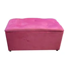 GENERICO - Baul Botone XL Fucsia Felpa 105X40X50X40 Rimar