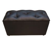 Baul Botone XL Negro Eco Cuero 105X40X50X40 Rimar