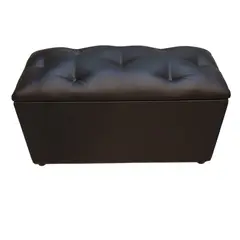 GENERICO - Baul Botone XL Negro Eco Cuero 105X40X50X40 Rimar