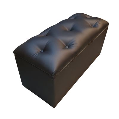 Imagen 2 del producto Baul Botone XL Negro Eco Cuero 105X40X50X40 Rimar