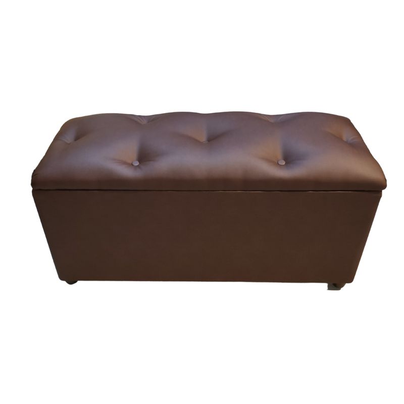 GENERICO - Baul Botone XL Cafe Eco Cuero 105X40X50X40 Rimar