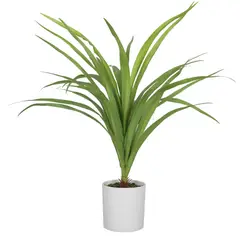 VADELL - Grass Verde de 52 cm con macetero Home