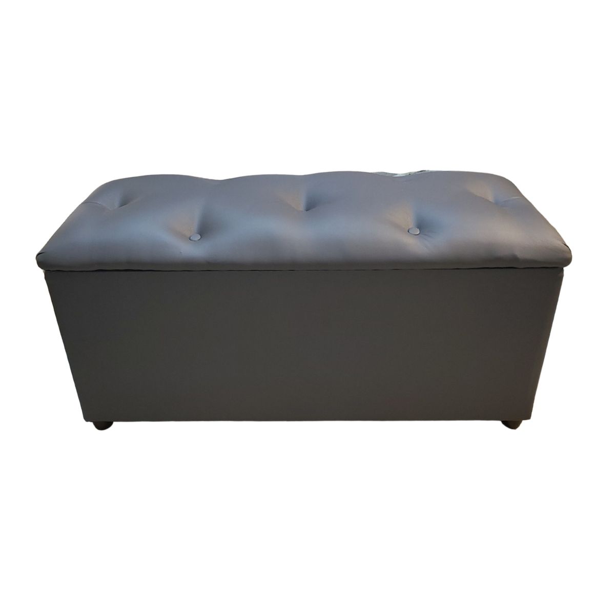 GENERICO - Baul Botone XL Gris Eco Cuero 105X40X50X40 Rimar