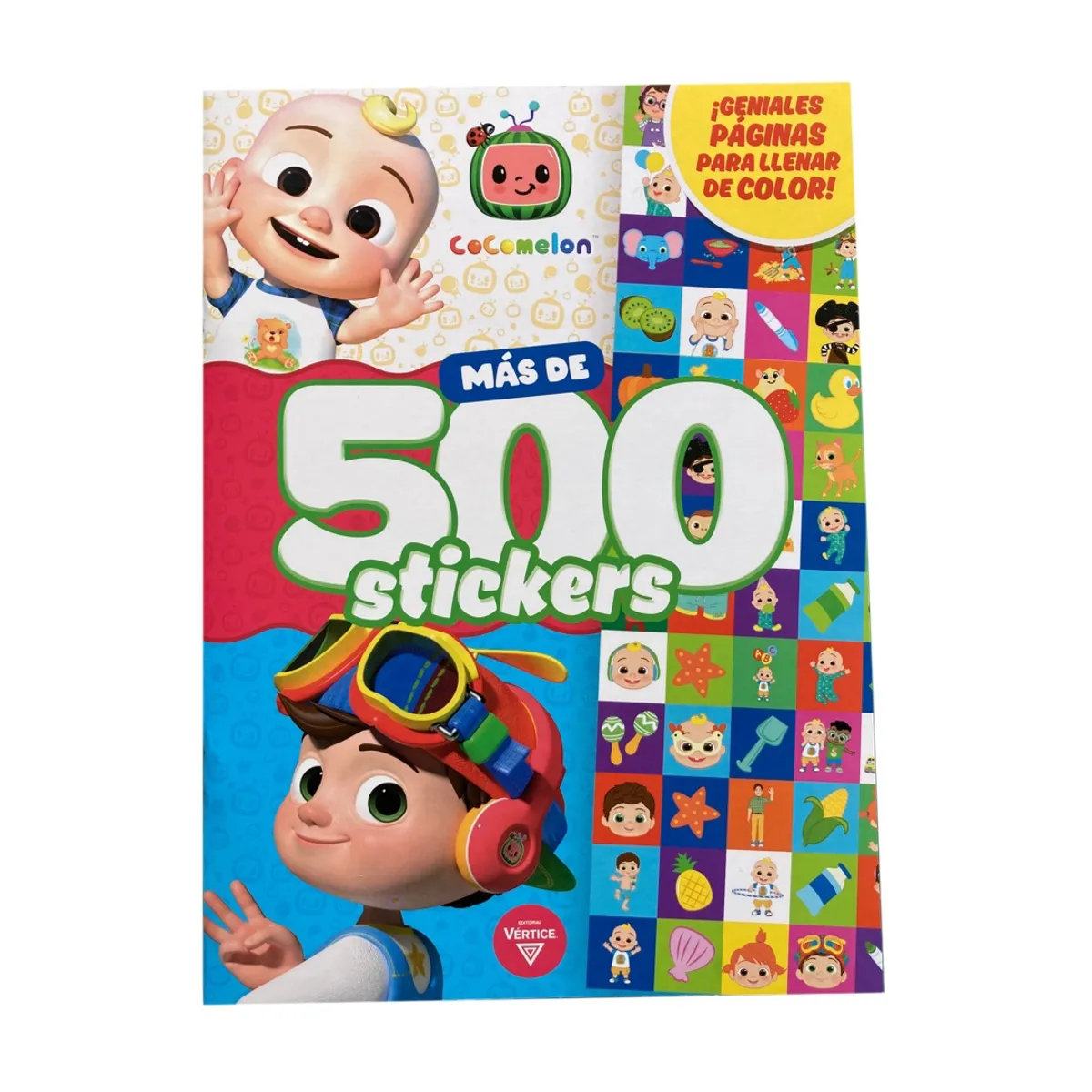 VERTICE - Libro para colorear Cocomelon más 500 stickers