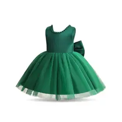 JUMP KIDS - Vestido de Fiesta con Lazo y Perlas