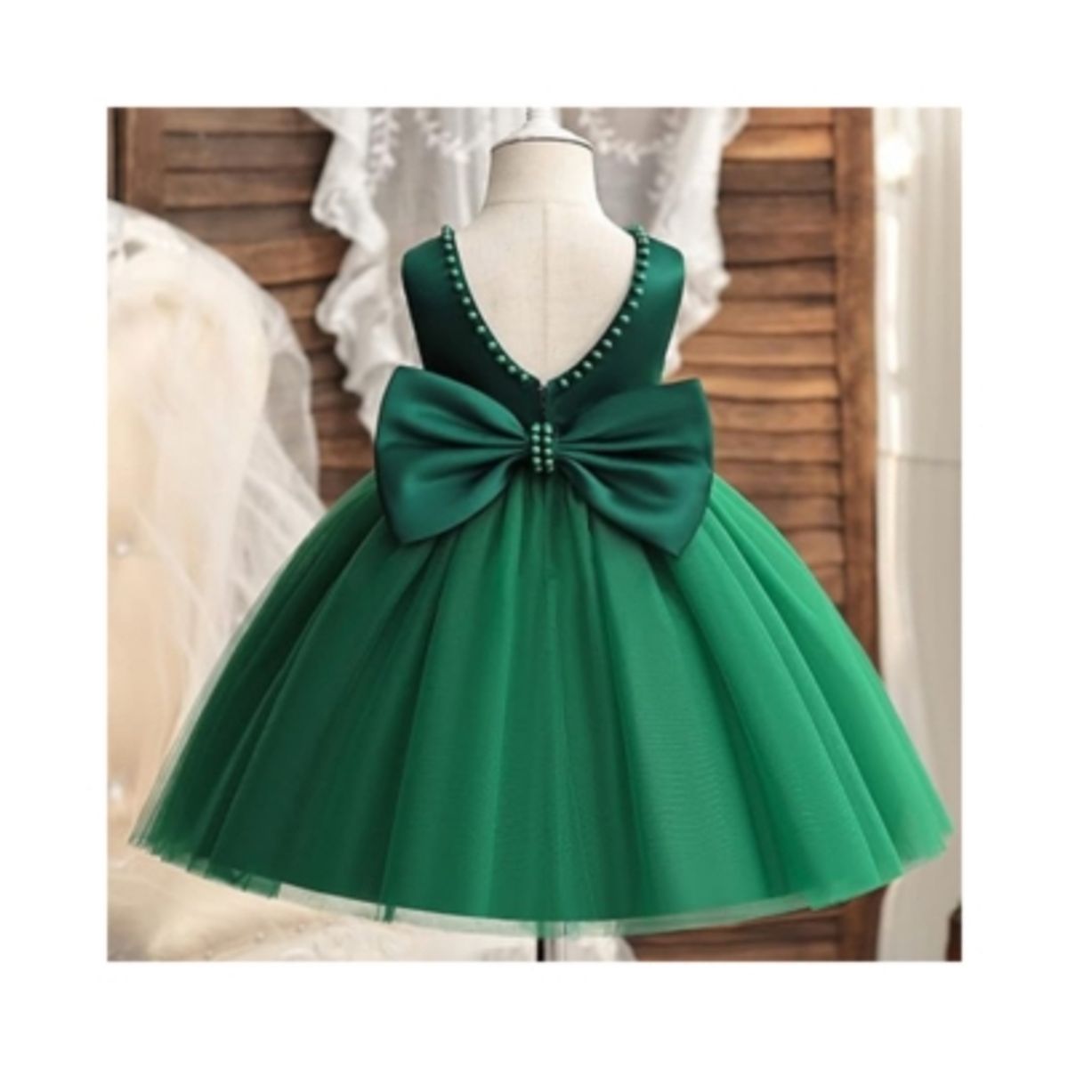 JUMP KIDS - Vestido de Fiesta con Lazo y Perlas Jump Kids