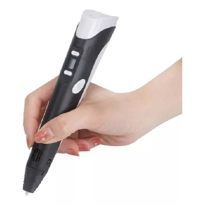 GENERICO - Lapiz Bolígrafo Impresora 3d + Filamentos Insumos 295015 Negro