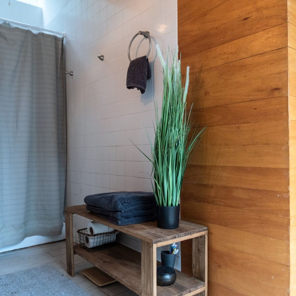 VADELL - Grass cuerdas de lino Blanco de 90 cm Vadell Home