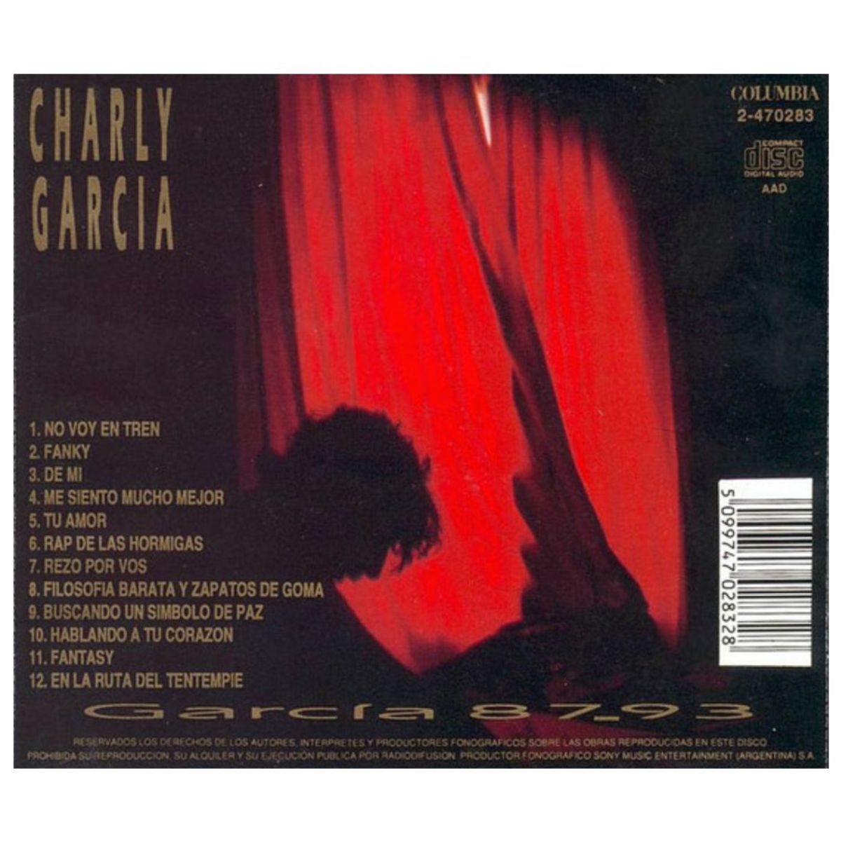 HITWAY MUSIC - CHARLY GARCIA - GARCIA 87-93 - CD HITWAY MUSIC