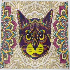 GENERICO - Pack de 6 individuales Gato Mándala
