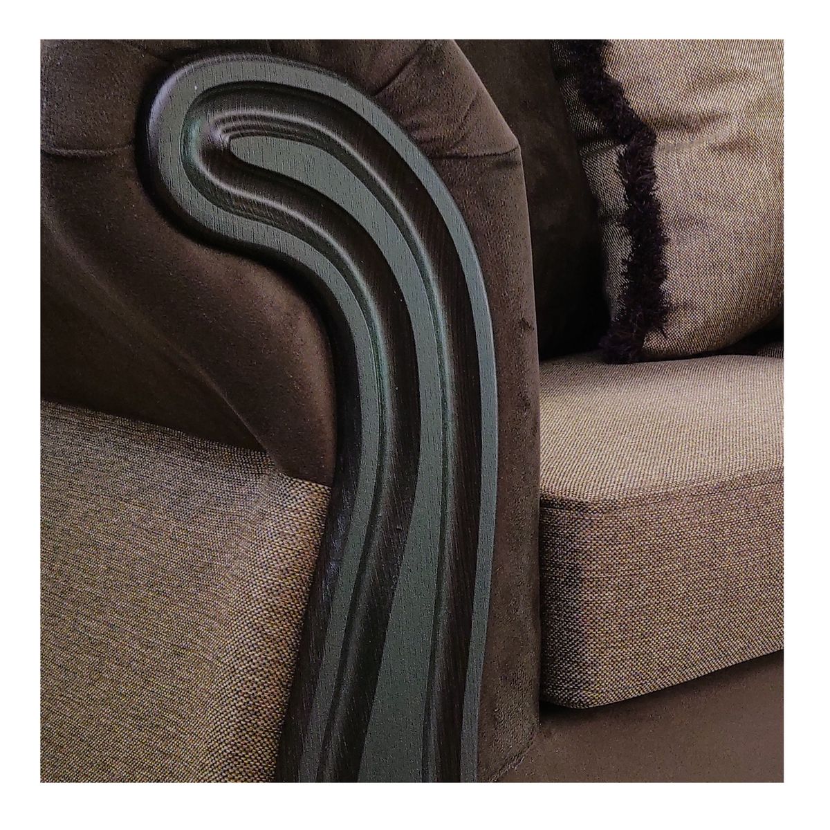 AMERICA DECORA - Sofá Con Resorte Estructural Búfalo 4 Cuerpos Rústico