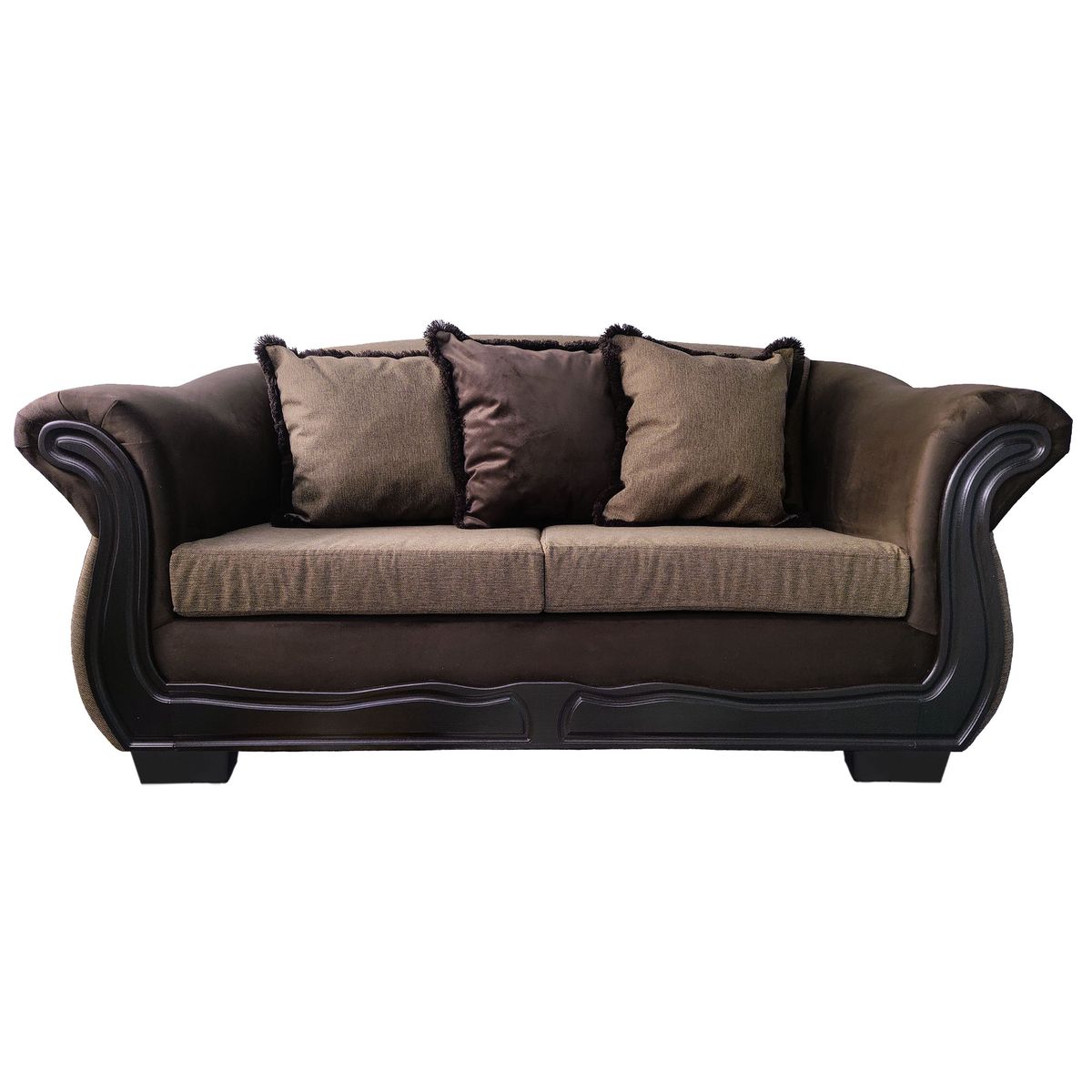 AMERICA DECORA - Sofá Con Resorte Estructural Para 3 Cuerpos Búfalo Lino Rústico