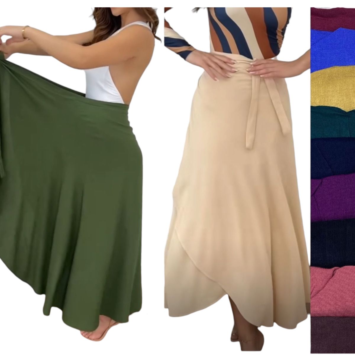 AGW - Pack 3 Faldas Pareo Mujer