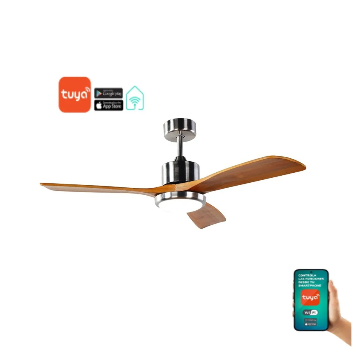 HEIMAT - Ventilador de Techo con Luz y Wifi Heimat HTE-1003