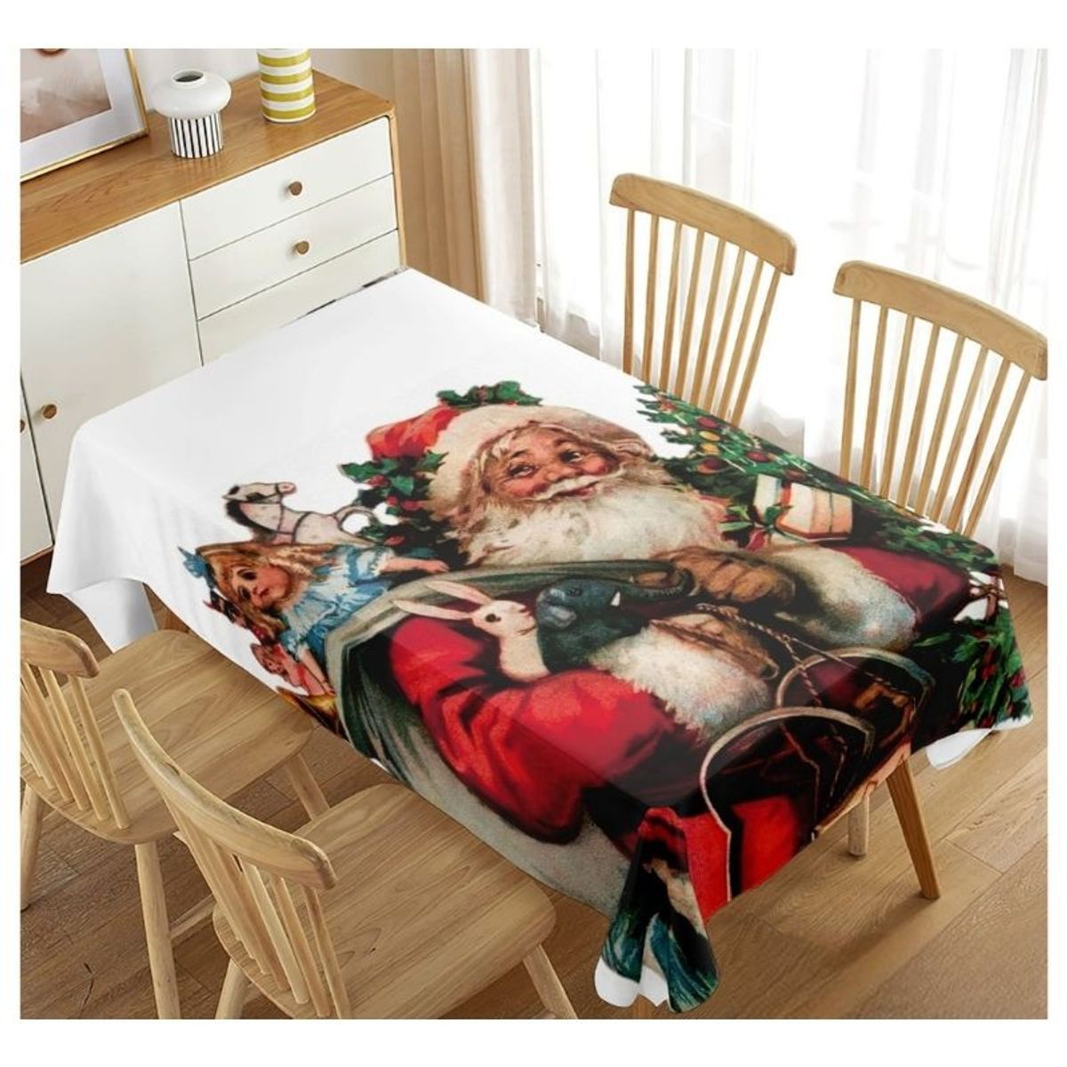 GENERICO - Mantel Antimanchas Rectangular Navideño 220x140cm