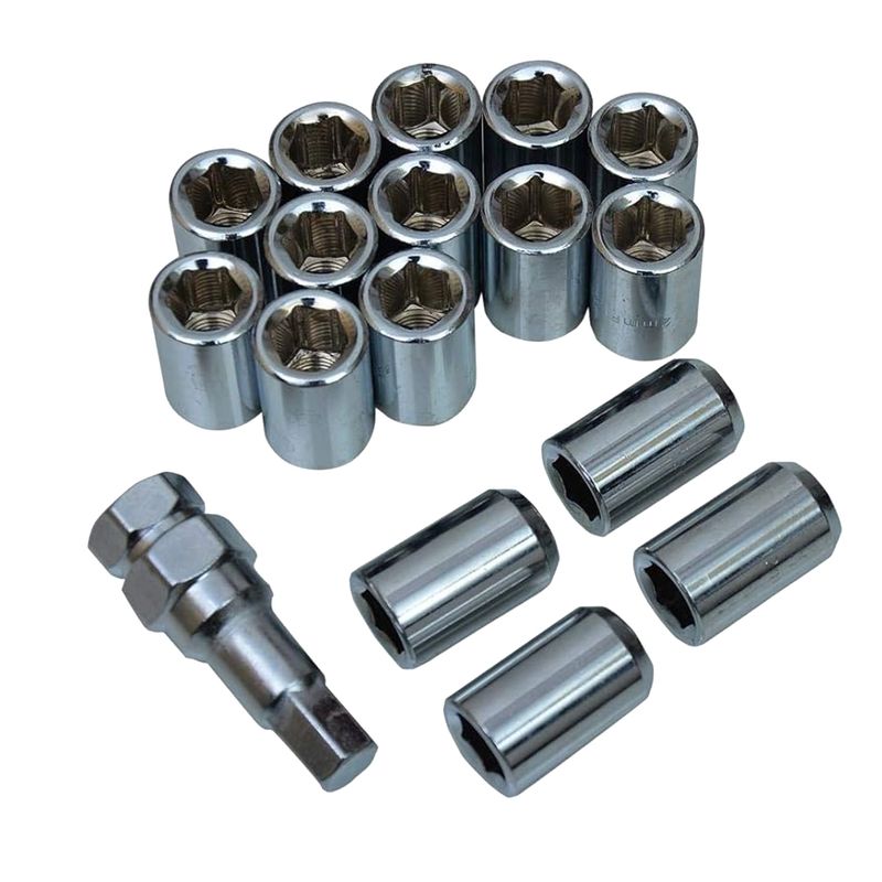 GENERICO - Tuercas Para Llanta Con Llave 12mmx1.50 Set 16 Pzs