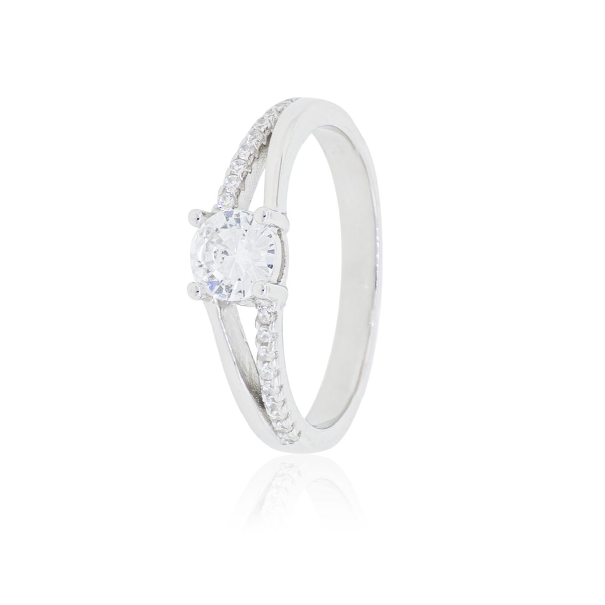 JB JOYAS BARON - Anillo de Plata Esterlina 925 Doble Circon