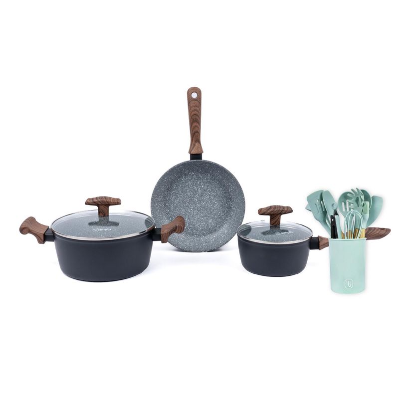 SIMPLIT - Batería de Cocina Oregon + Set 12 Utensilios Calipso Simplit