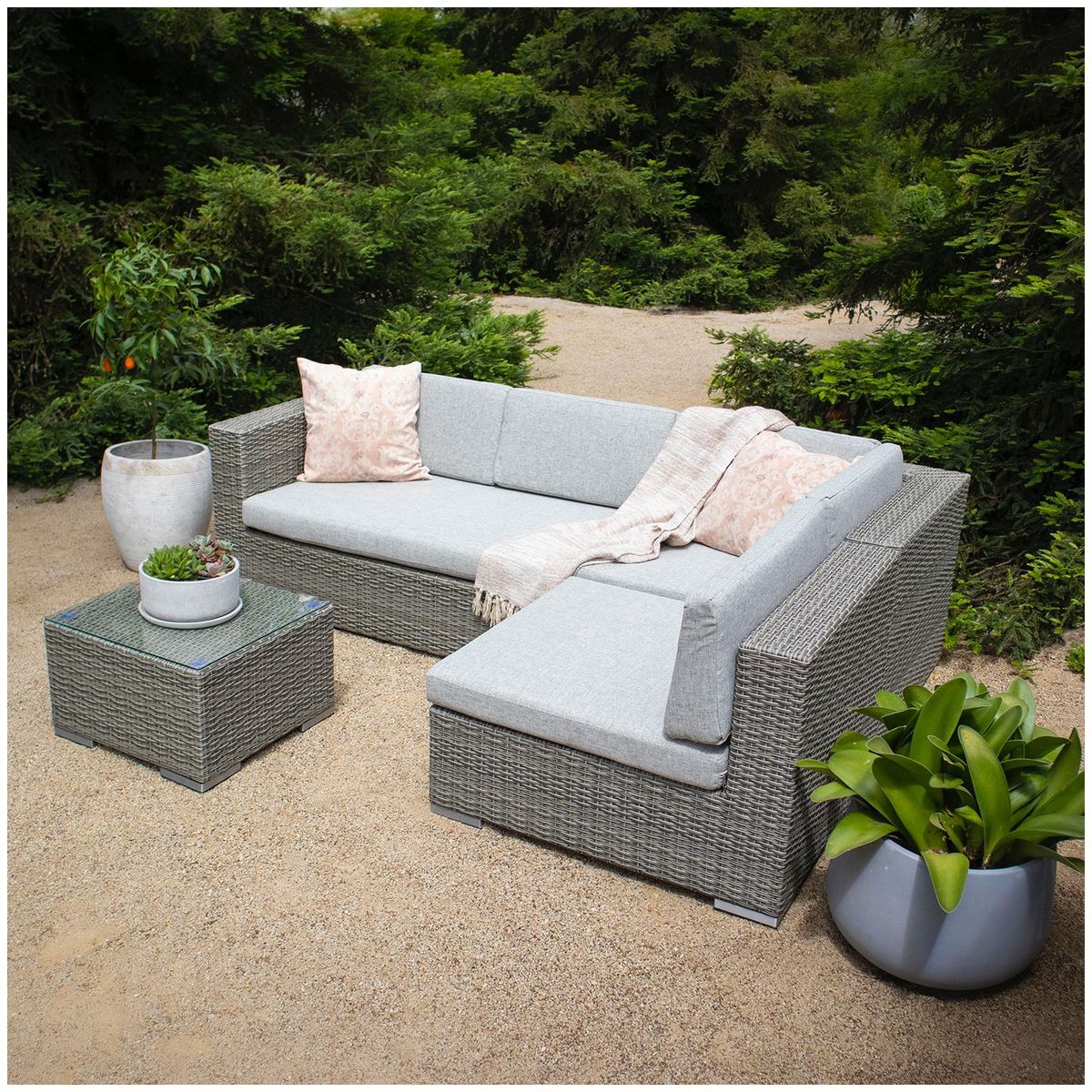 GENERICO - Juego Living de terraza Choique 4 personas derecho