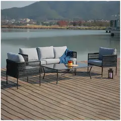 GENERICO - Juego de living terraza Cantaria 5 personas