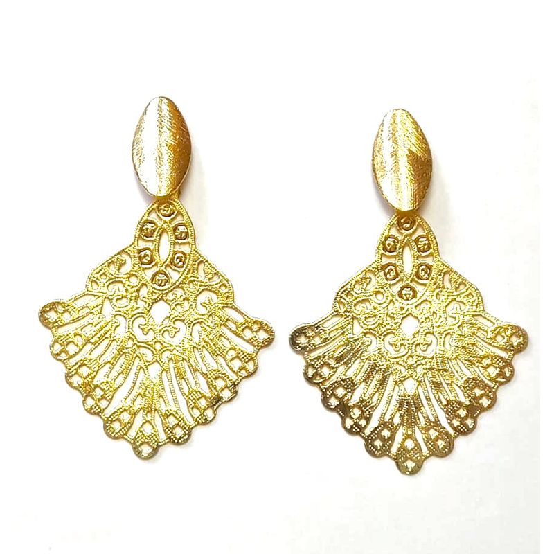 ANDREA COGGIOLA JOYAS - Aros Lucía Enchapado Oro 18K