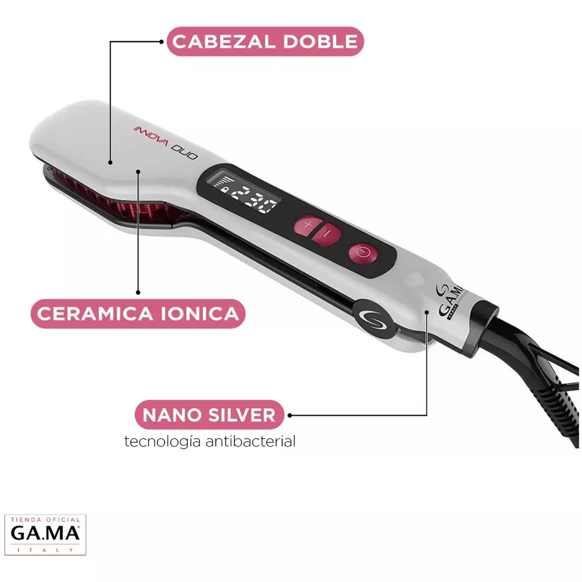 GAMA - Cepillo Alisador Antifrizz Gama Innova Hotbrush Duo 110v220v