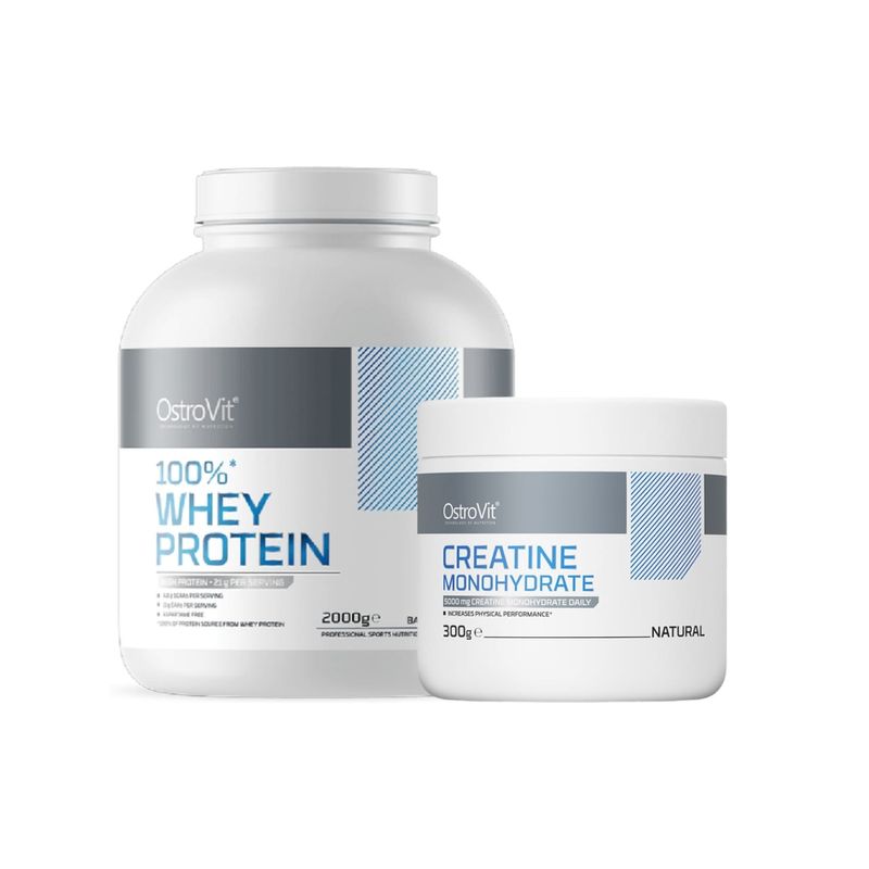 OSTROVIT - 100% Whey Protein 2000gr Ceme Brulee + Creatina monohidratada 300gr - Ostrovit