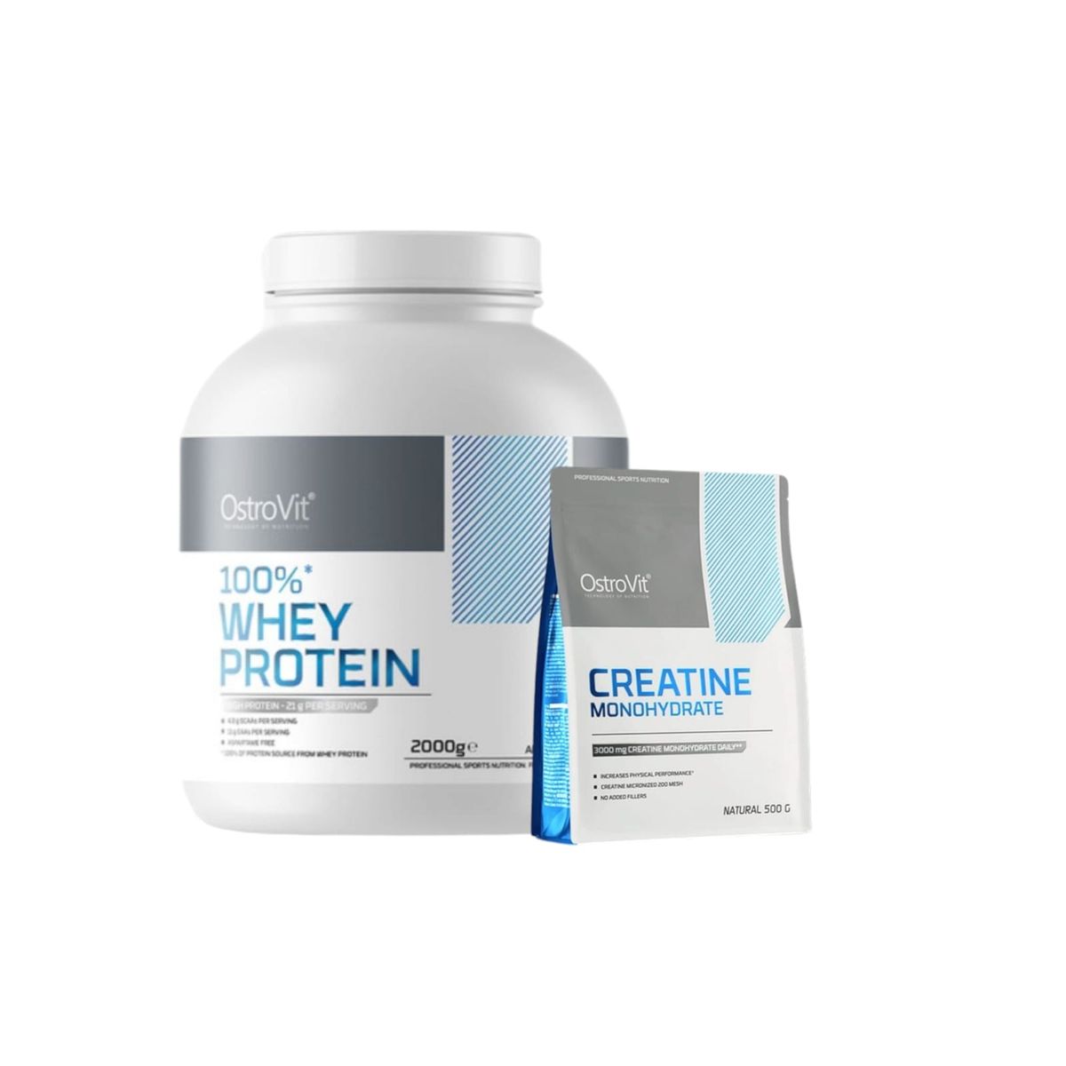 OSTROVIT - 100% Whey Protein 2000gr Apple Pie + Creatina monohidratada 500gr - Ostrovit