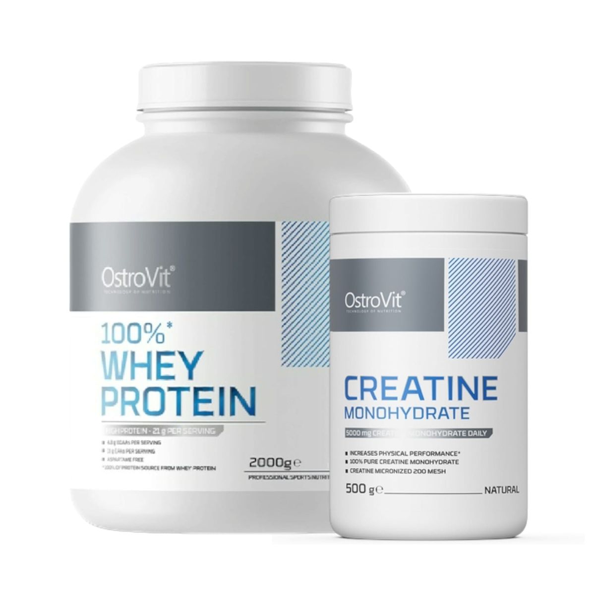 OSTROVIT - 100% Whey Protein 2000gr Banana Cake + Creatina monohidratada 500gr - Ostrovit