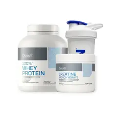 OSTROVIT - 100 Whey Protein 2000gr Banana Cake Creatina 300gr shaker 750ml -