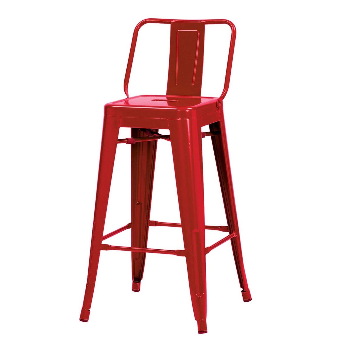 PROCHEF - Silla Alta Tolix Rojo Brillante 1 Unidad