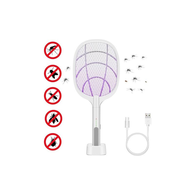 U BUY - Matamoscas Eléctrico Recargable Usb, Uso Manual Y Atracción