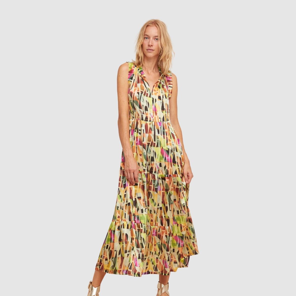 ALDO MARTINS - Vestido Aldo Martins Amarillo Roc