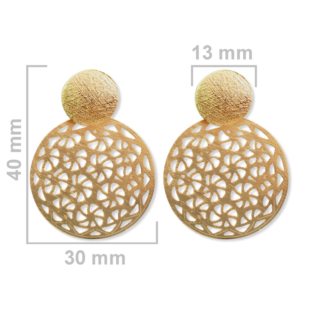 ANDREA COGGIOLA JOYAS - Aros Noa Enchapado Oro 18K