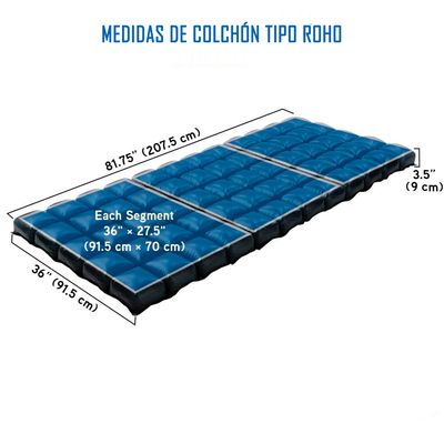 Imagen 2 del producto Colchon Antiescaras Clinico Lavable Flotación 3 Secc + Funda