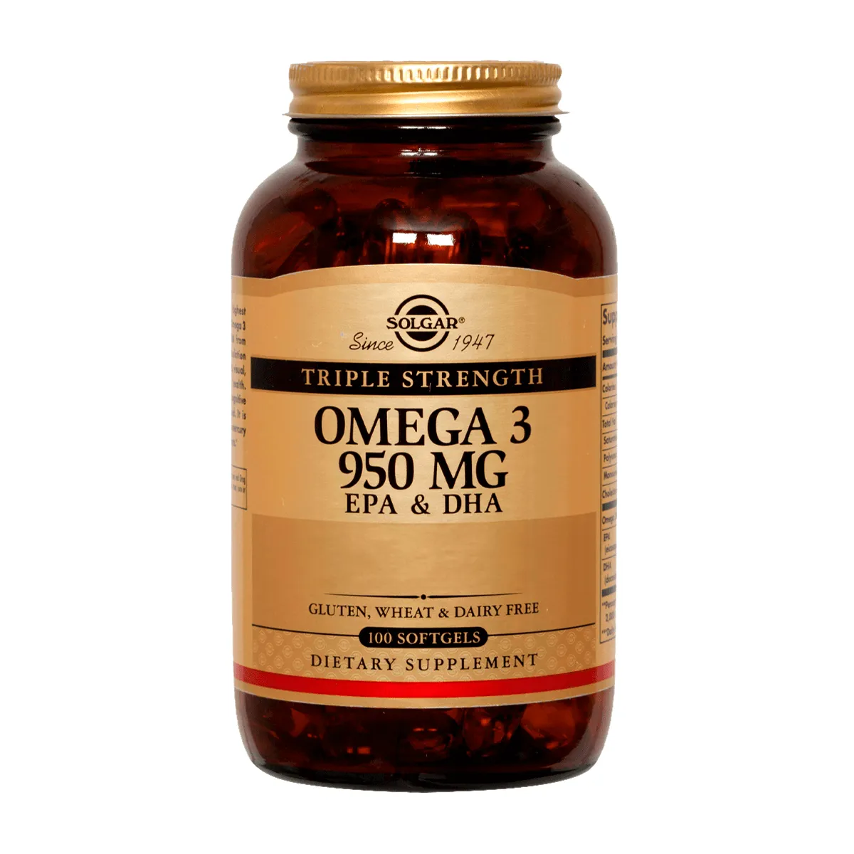 SOLGAR - Omega 3 Triple Strength, 950 mg (100 soft)