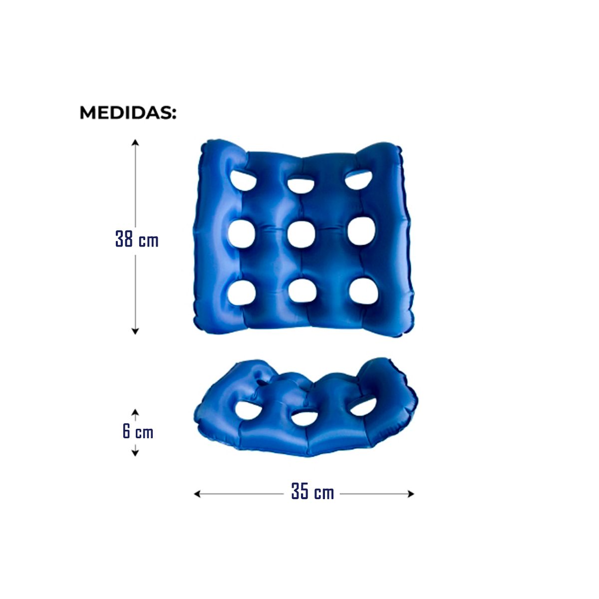 ONEDER - Cojin Antiescaras para Silla de Ruedas Ortopédico Inflable