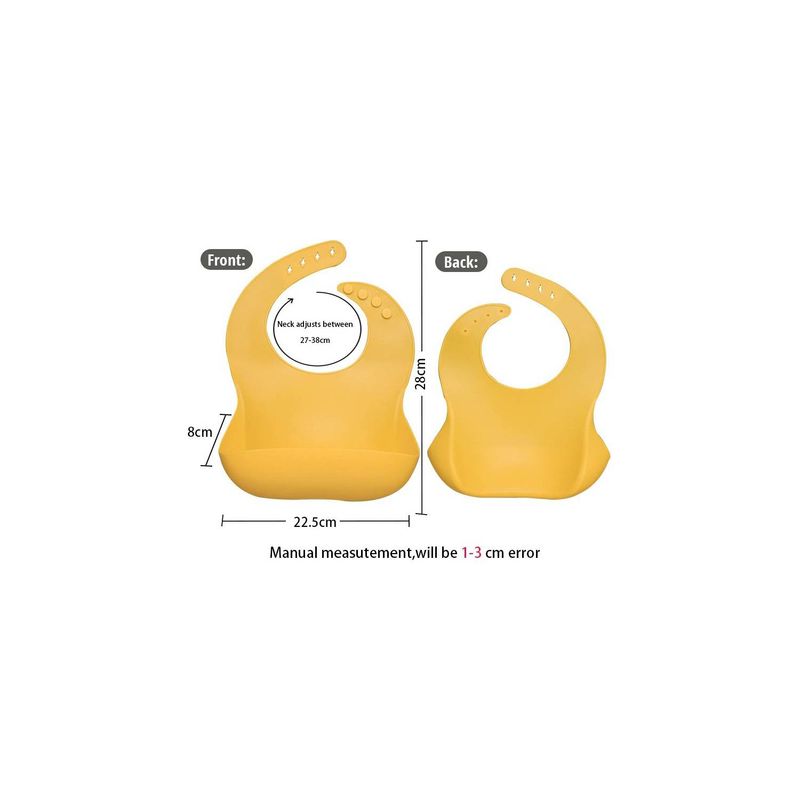 U BUY - Set Platos Bebés Silicón+Babero+Bowl+Cuchara Premium Rosado