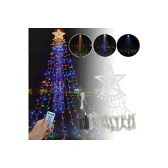 U BUY - Luz Cascada Navideño Solar Guirnalda 3.5 Mt+cont Multicolor