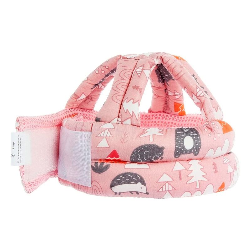 U BUY - Casco Gorro Protector Cabeza Acolchado Anti Golpes Para Bebé ROSADO.