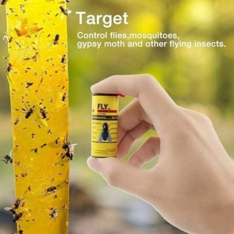 U BUY - Pack 96 Cintas Atrapa Mata Moscas Mosquitos No Tóxico Eficaz