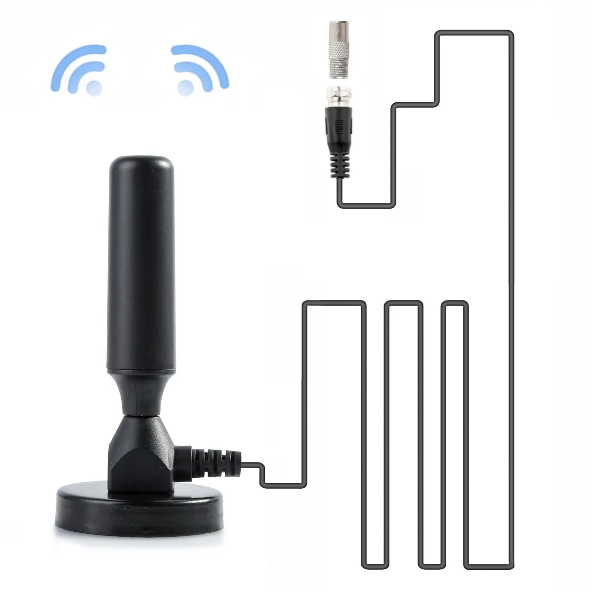 CRUSEC - Antena Tv Digital Abierta HD Interior Exterior Smart Tv