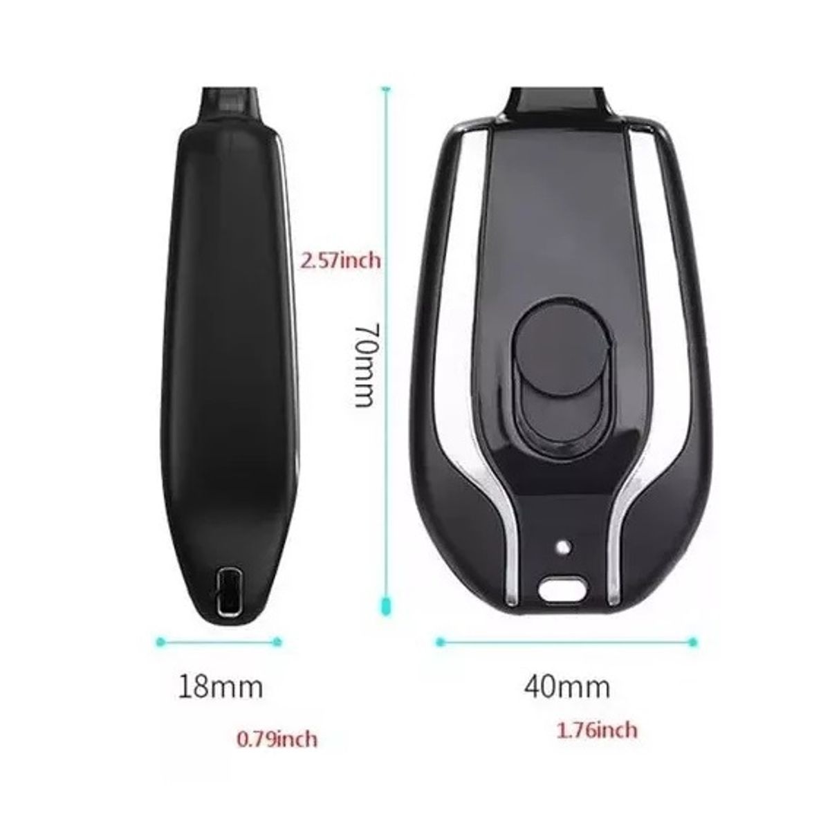 GENERICO - Llavero Cargador Portátil Tipo C Android