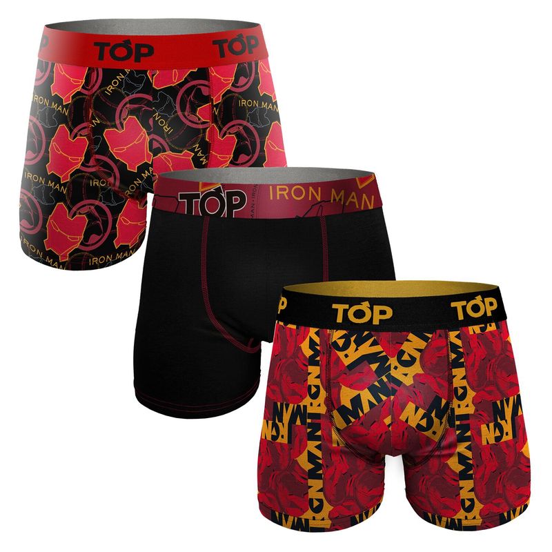 TOP - Boxer Algodón Marvel Iron Man Edición Gold