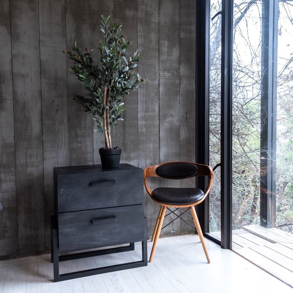 VADELL - Arbol de Olivo de 90 cm , con tronco de madera Vadell Home