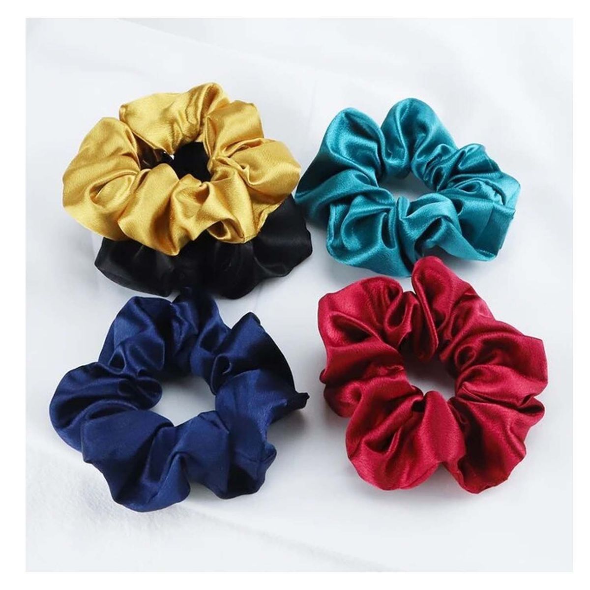 GENERICO - Colet Scrunchie variedad de colores Novedad YM 6 unidades.